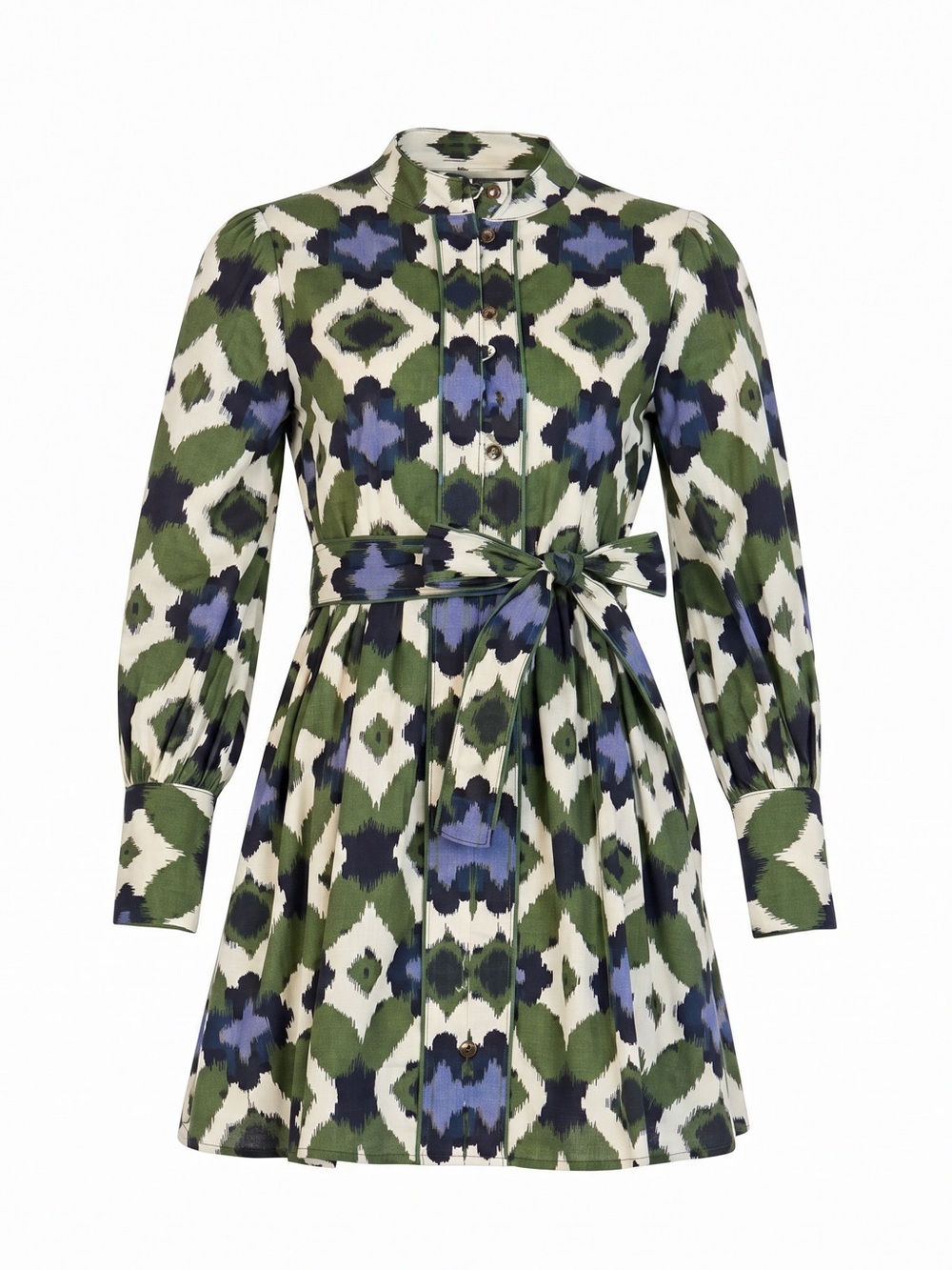 NWT BEYOND BY VERA 1196 Nella Mini Dress in Mosaic Green